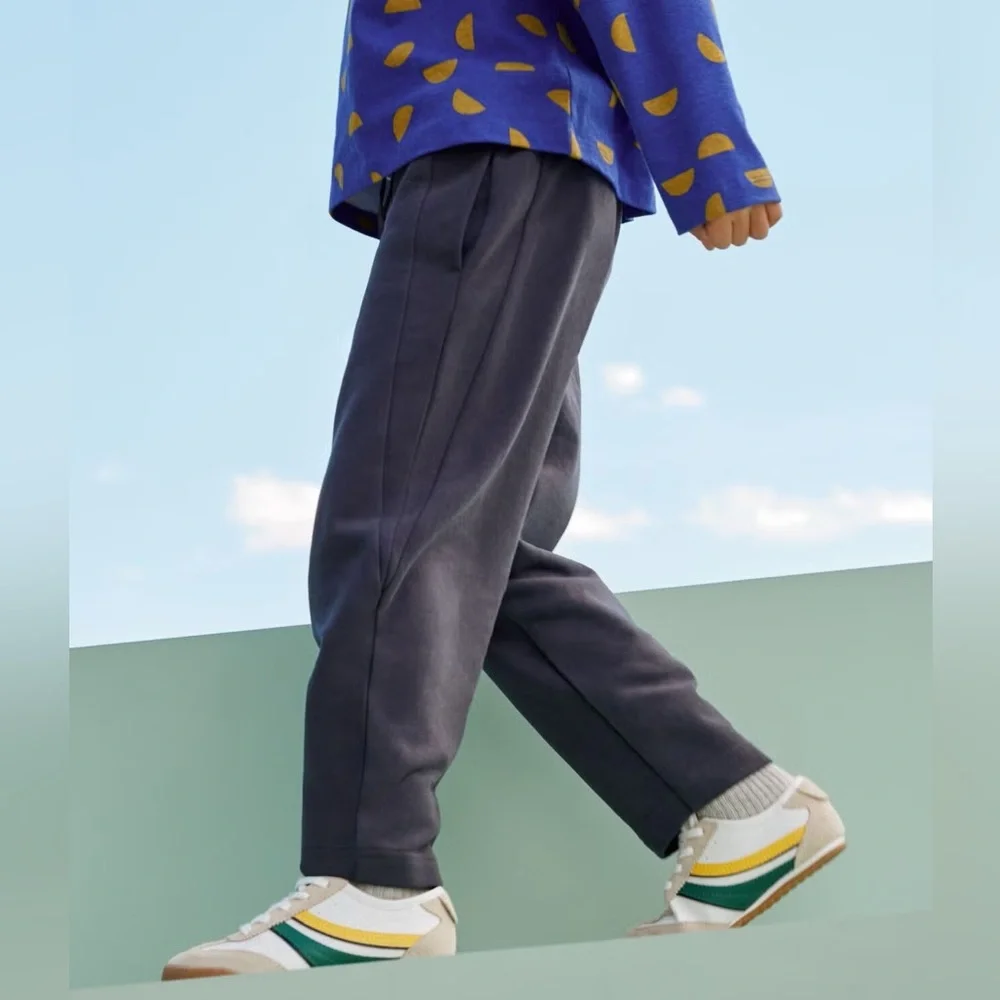 HANNA ANDERSSON - Black French Big Comfy Terry Barrel Sweatpants - 4T